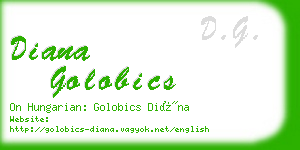 diana golobics business card